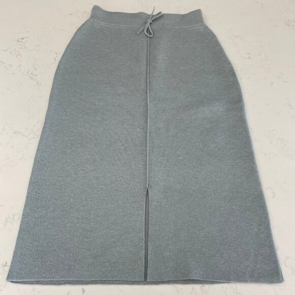 Spanner Knit Acrylic Blend Pencil Skirt Atlantis Iceberg Blue/Grey Sz S NWT - Picture 2 of 16